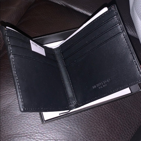 NWT Michael Kors Andy Leather men’s Wallet Slim BIFOLD new in box - Picture 5 of 9